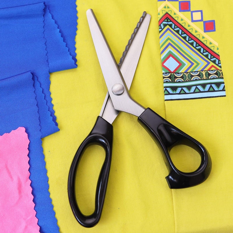 Hui Tong Strong & Sharpe Pinking Shears,Pinking Shears Scissors for Fabric, Serrated and Scalloped Scissors fabric,3mm,5mm,7mm (Serrated 7mm) - Image 3